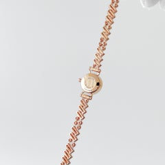 Hermes Women's Faubourg Polka Watch In Rose Gold And Diamonds, Mini Model, 15.5m