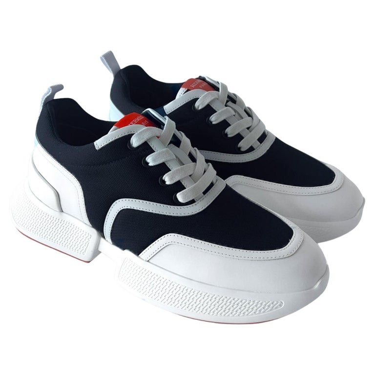 GIGA SNEAKER IN HARBOR GRAY STITCHED MESH AND WHITE CALFSKIN