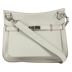 Hermès Women's Gris Mouette Clemence Leather Jypsiere 34 Shoulder Bag