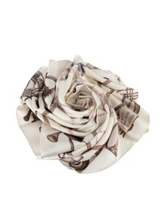 Hermès Women's Ivory Silk La Dance Jean Louis Clerc Printed Scarf