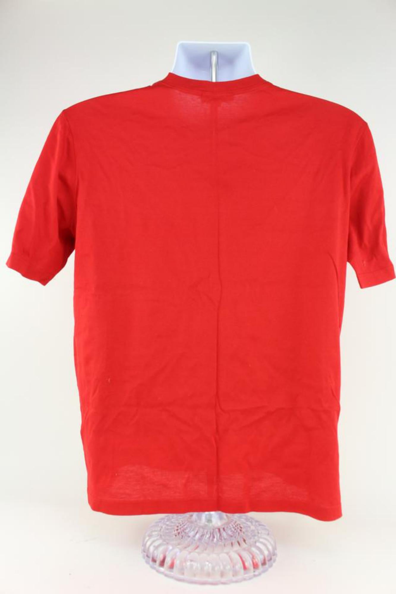 Hermès Women's Medium Red Logo T- Shirt 111h22 For Sale 4