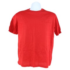 Hermès Women's Medium Red Logo T- Shirt 111h22
