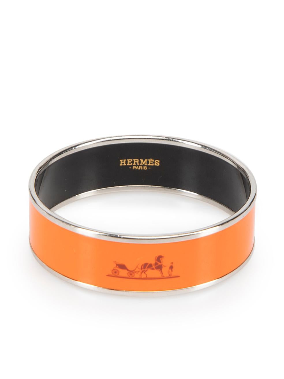 Hermès Women's Orange Caleche Bracelet In Good Condition In London, GB