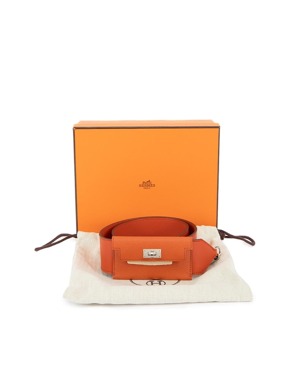 Hermès Women's Orange Kelly Pocket Bag Strap 1