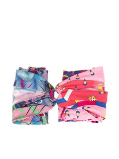 Hermès Women's Pink Silk Ring Detail Twilly