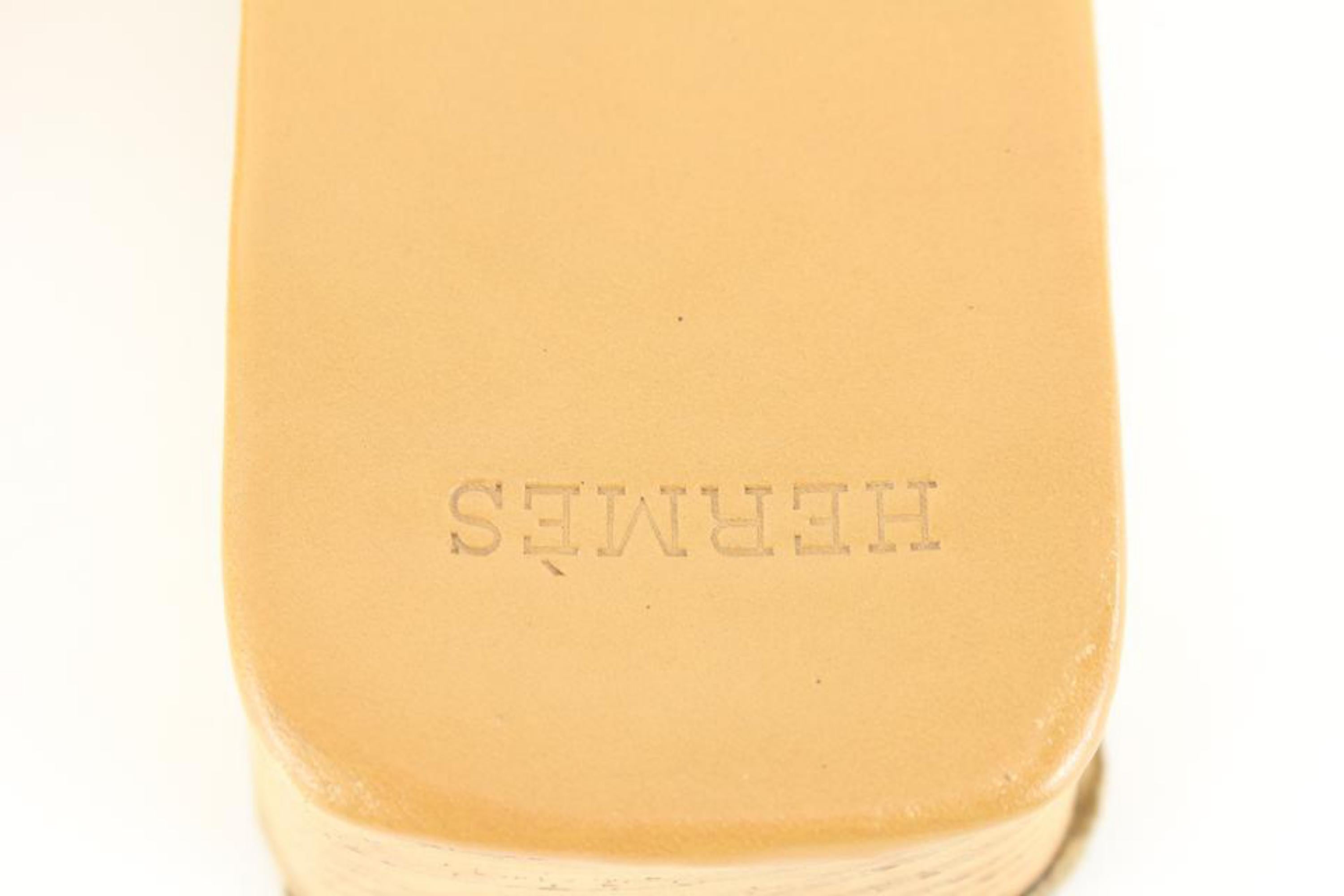 Hermès Women's Size 35 Evelyne Leather Clog Sandal Slides 51h628s For Sale 4