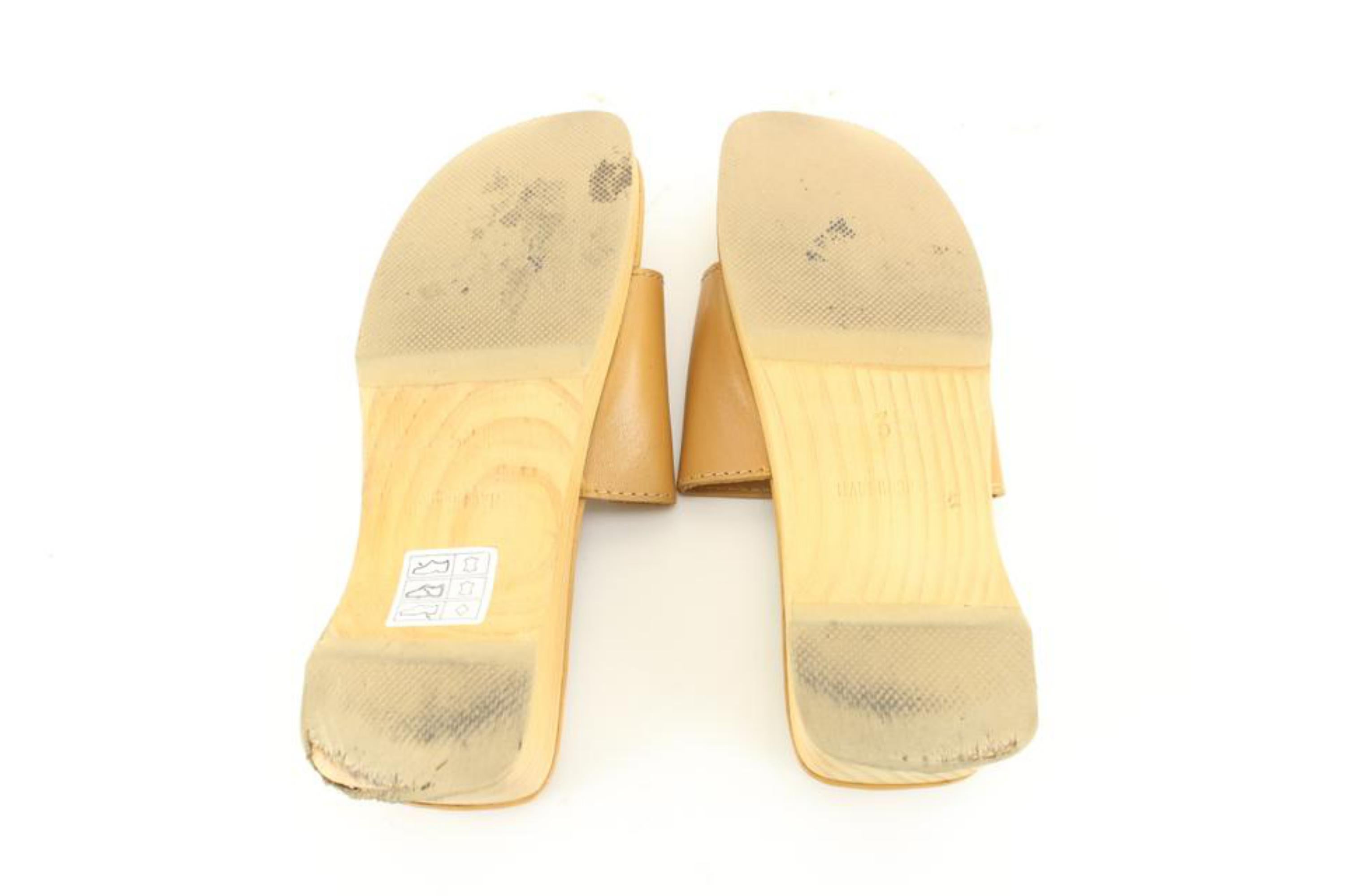 Hermès Women's Size 35 Evelyne Leather Clog Sandal Slides 51h628s For Sale 1