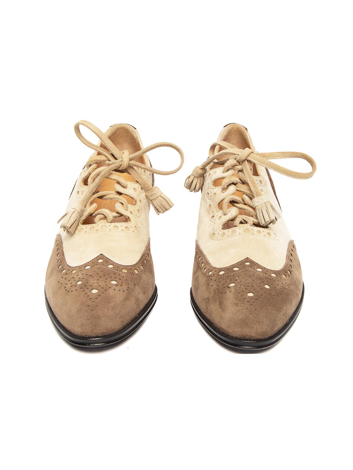 two tone brogues womens