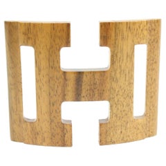 Hermès Wood H Logo Scarf Ring 22h413s