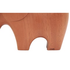 HERMES Wood LAO Paperweight Elephant Mahogany Wood