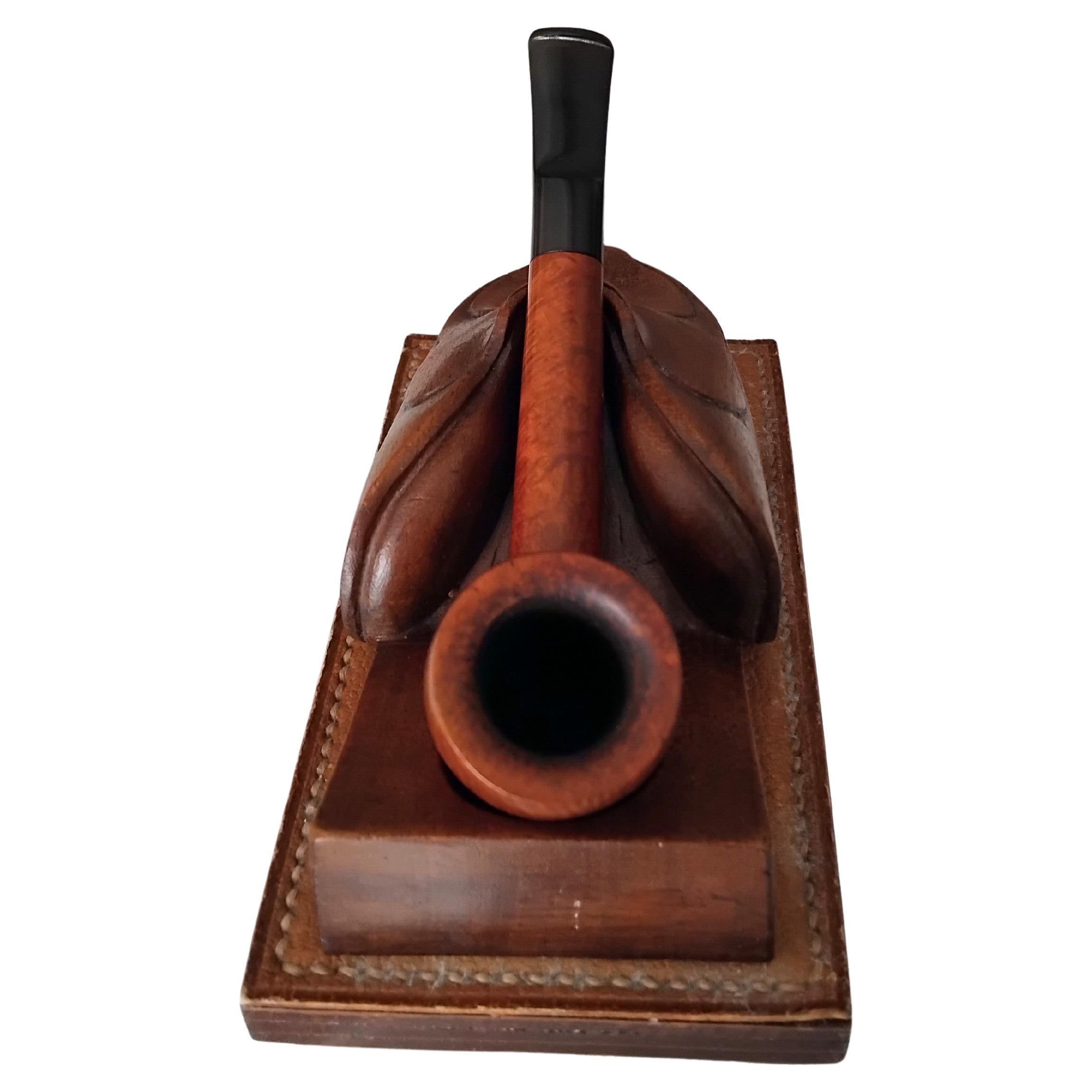 Hermès Wood Set Pfeife und Pfeifenhalter Briefbeschwerer Pferd Sattel Rodeo Texas im Angebot 5