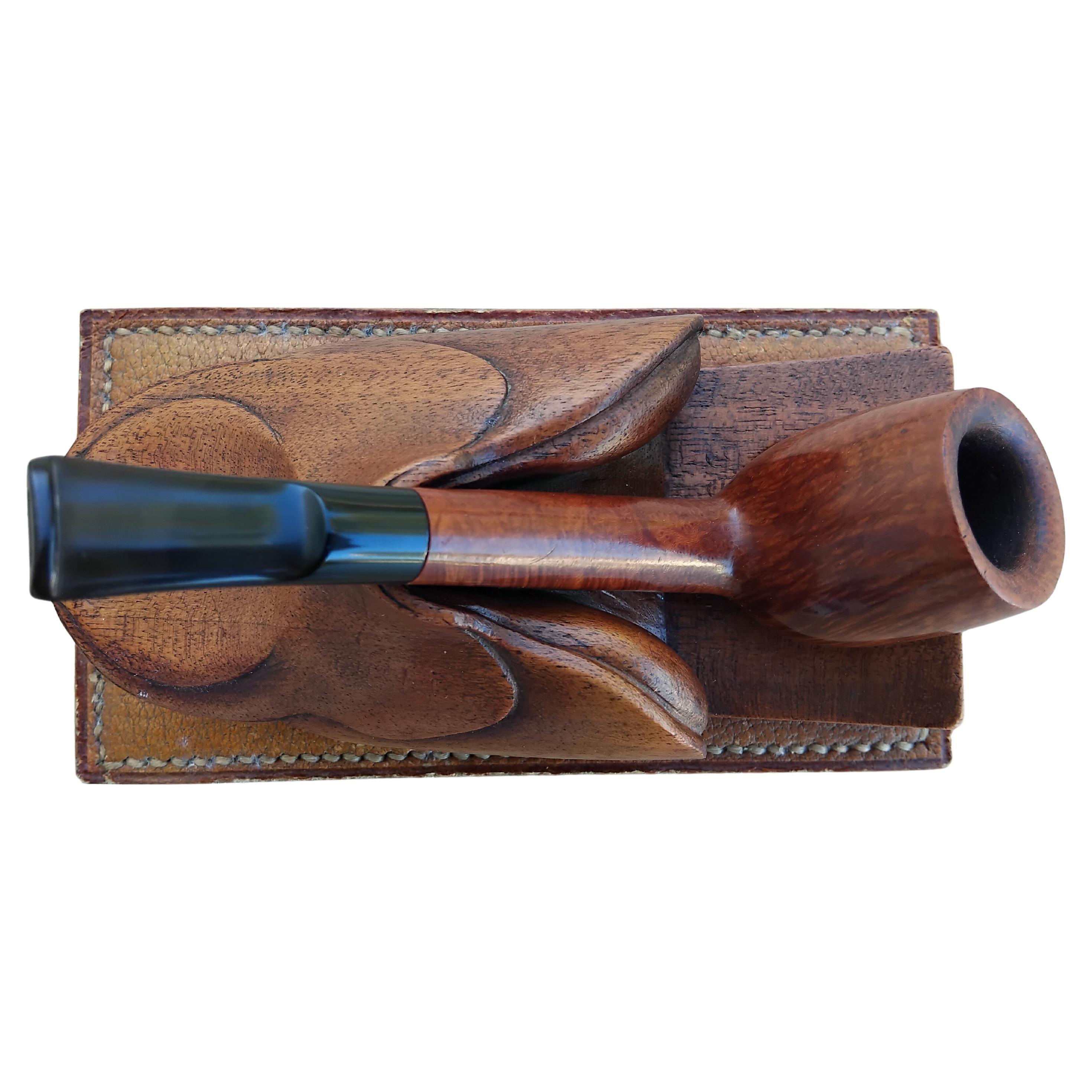 Hermès Wood Set Pfeife und Pfeifenhalter Briefbeschwerer Pferd Sattel Rodeo Texas im Angebot 3