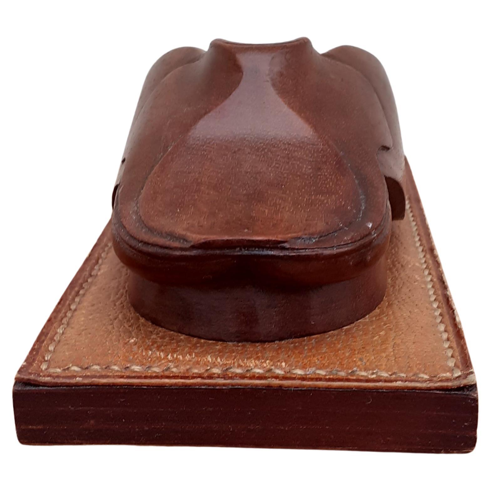 Hermès Wood Set Pfeife und Pfeifenhalter Briefbeschwerer Pferd Sattel Rodeo Texas im Angebot 10