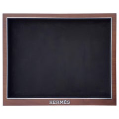 Hermès Wooden and Velvet Jewelry Tray