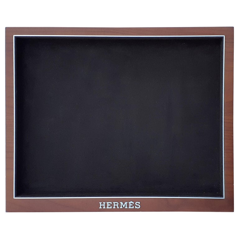 Hermès Wooden and Velvet Jewelry Tray at 1stDibs