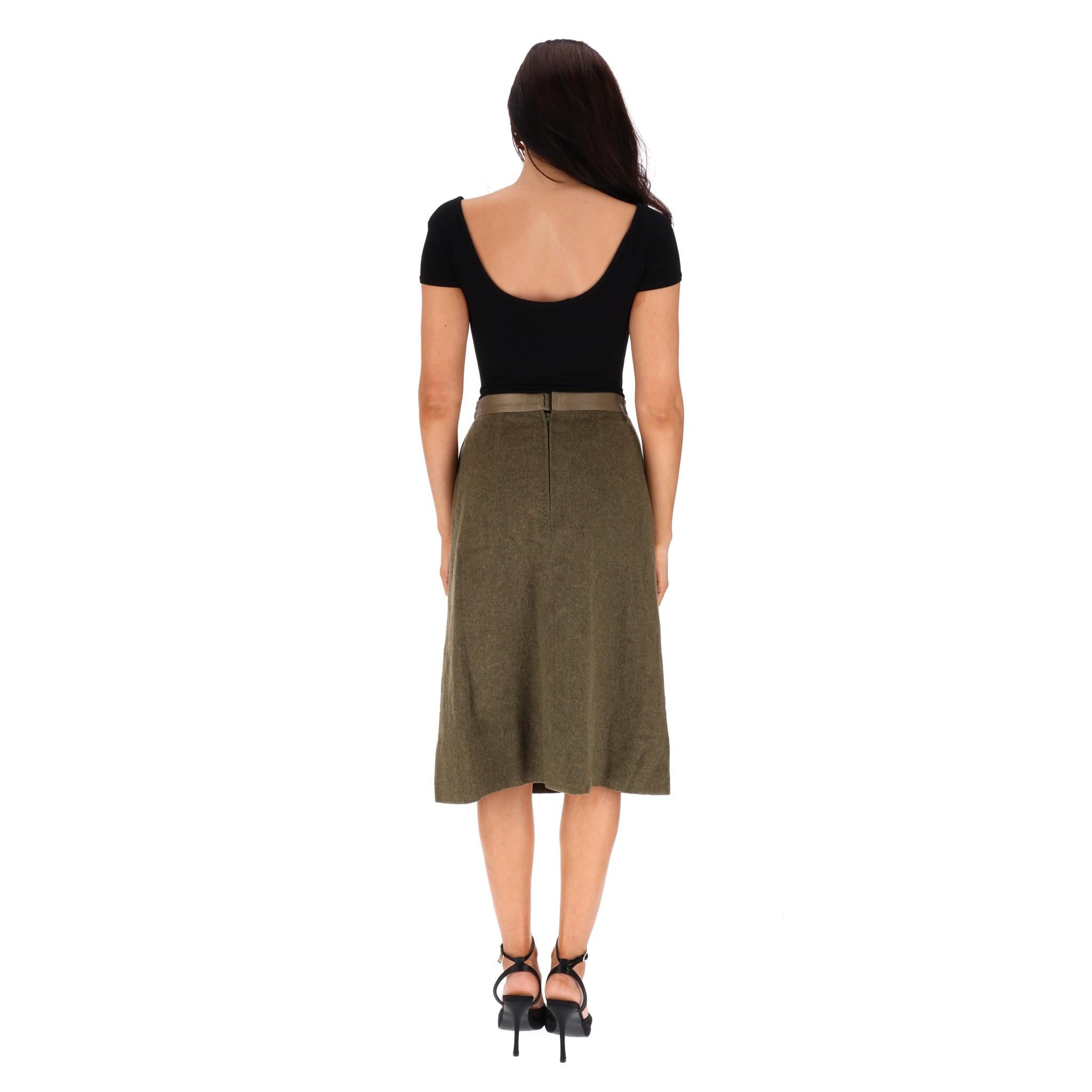 Hermes Wool & Cashmere Skirt In Excellent Condition For Sale In London, GB