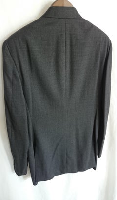 HERMES "New" Wool Dark Gray Men's Two Piece Suit - Unworn