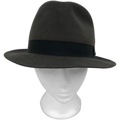 Hermes Wool Fedora by Chapeaux Motsch w/Grosgrain band 59