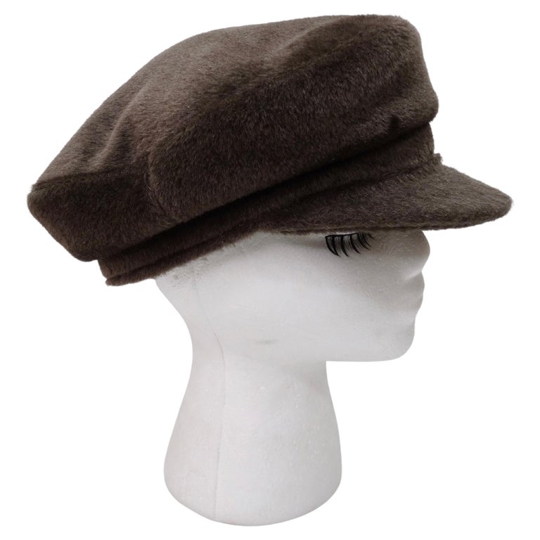 new VERSACE 100% wool black white logo monogram beanie hat For Sale at  1stDibs