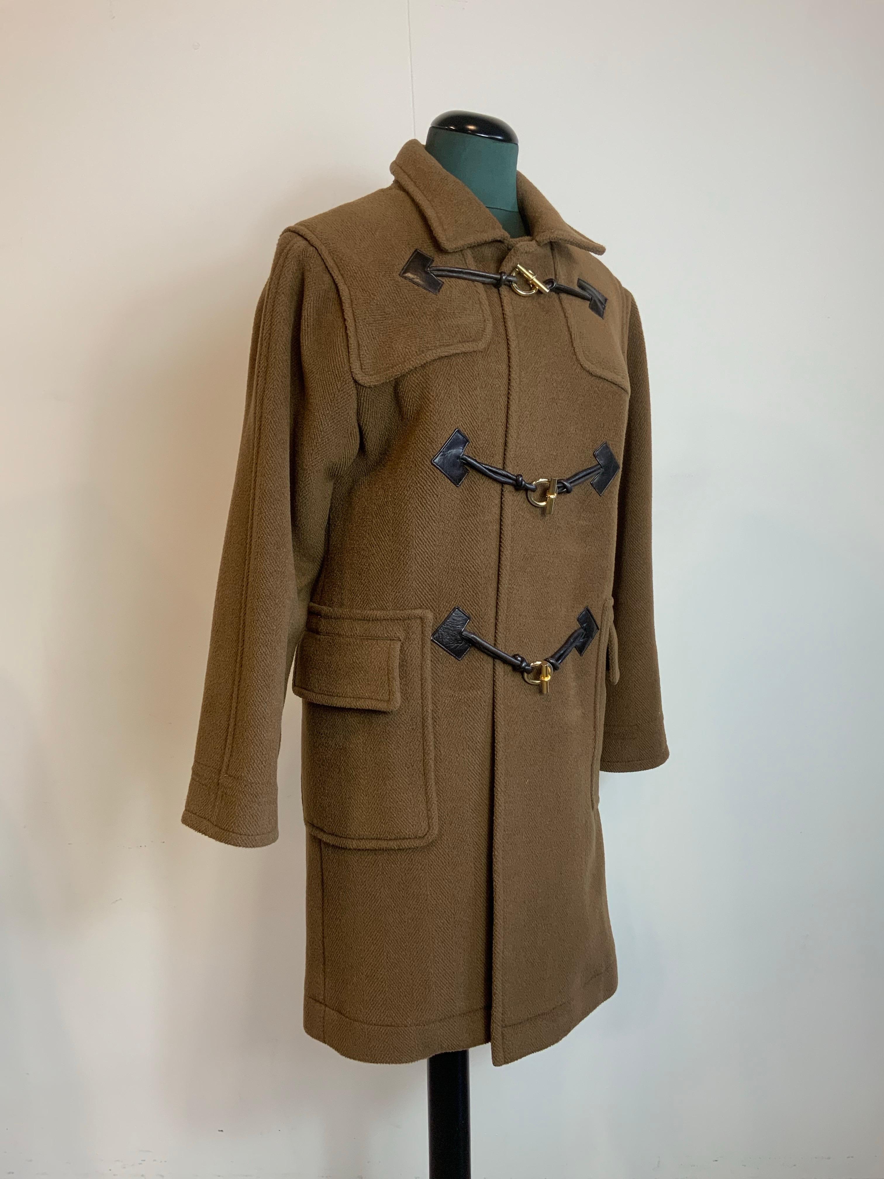 Marrone Coates Montgomery in lana di Hermès in vendita