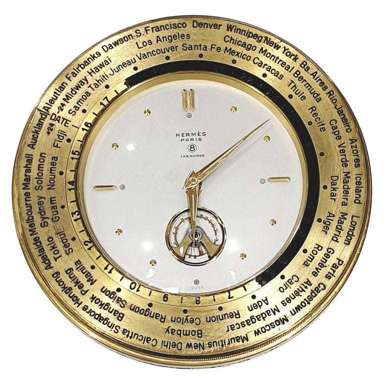 Hermes World Time Clock For Sale at 1stDibs