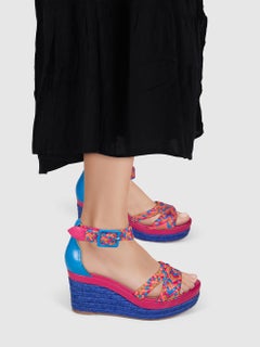 Hermès Woven Platform Wedge Sandals Size IT 37