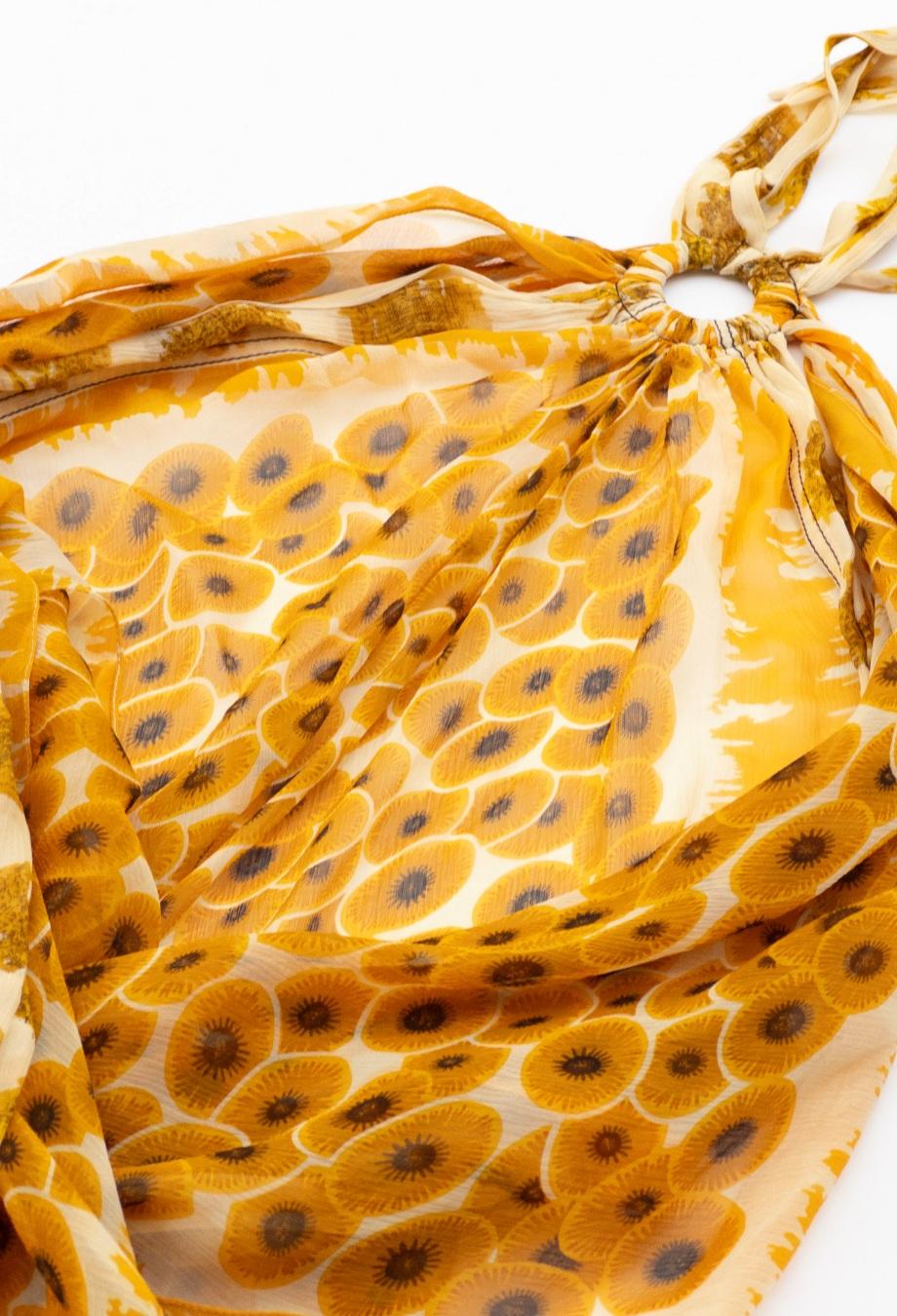 Hermes x Jean Paul Gaultier Era S/S 2007 Scarf Top RUNWAY Piece In Good Condition For Sale In Melbourne, VIC
