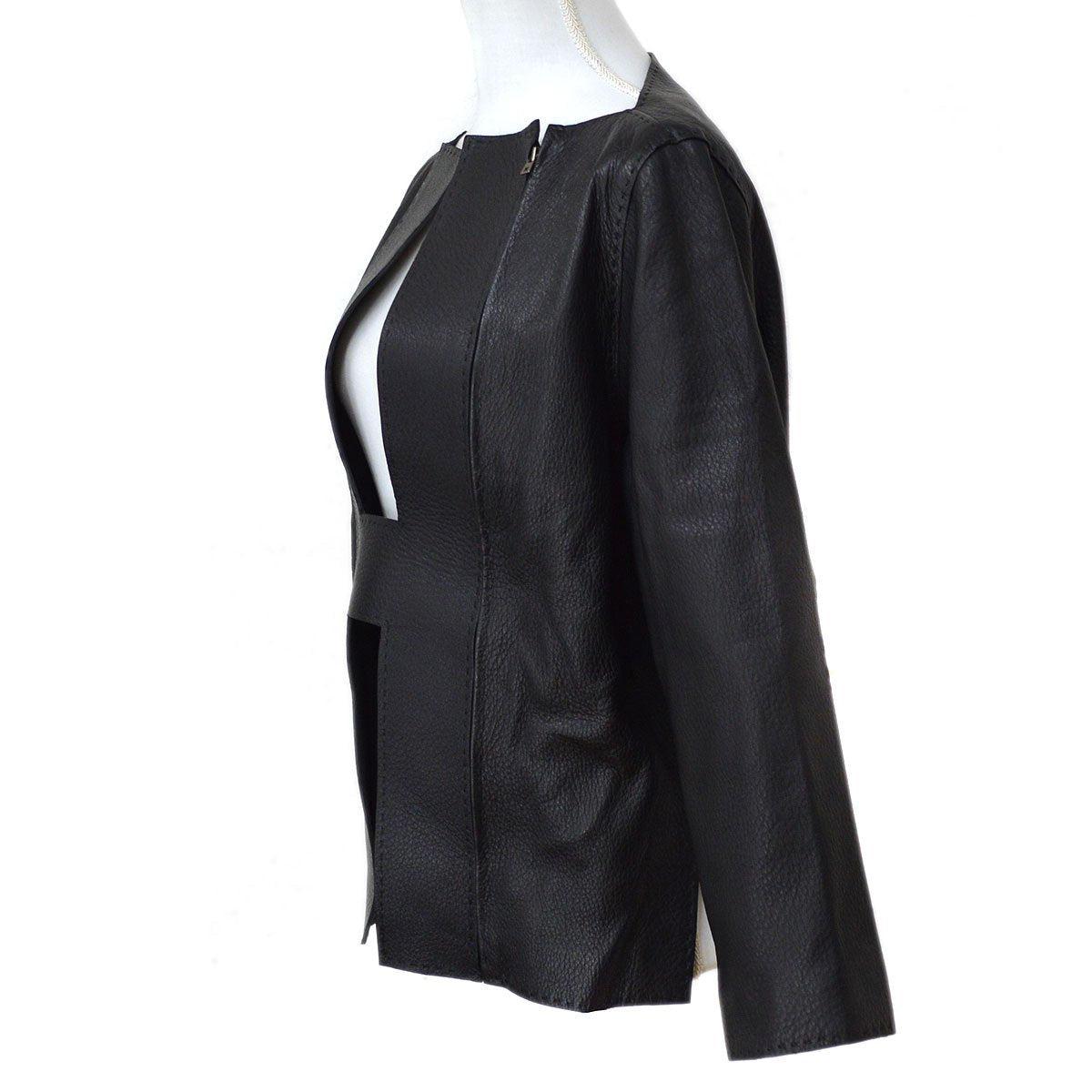 hermes leather jacket womens