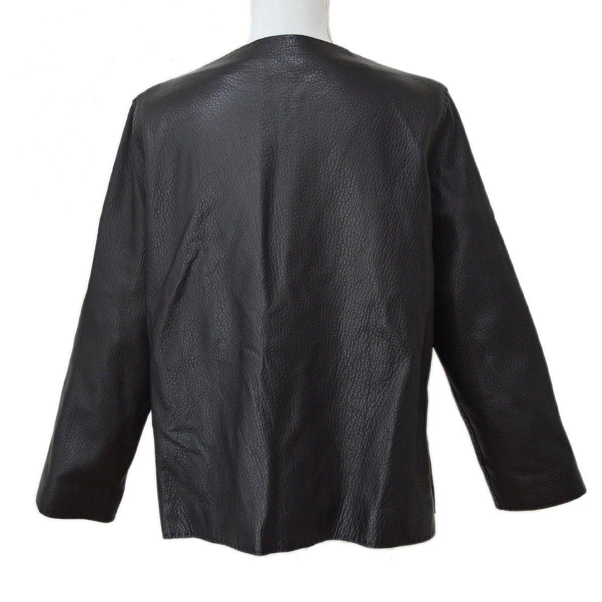 HERMES x Martin Margiela Black 'H' Leather Women's Coat Jacket 1