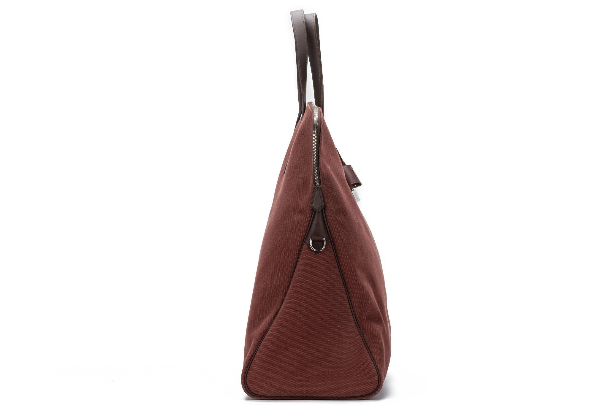 Hermès XXL Heeboo Handbag Toile In Excellent Condition For Sale In West Hollywood, CA