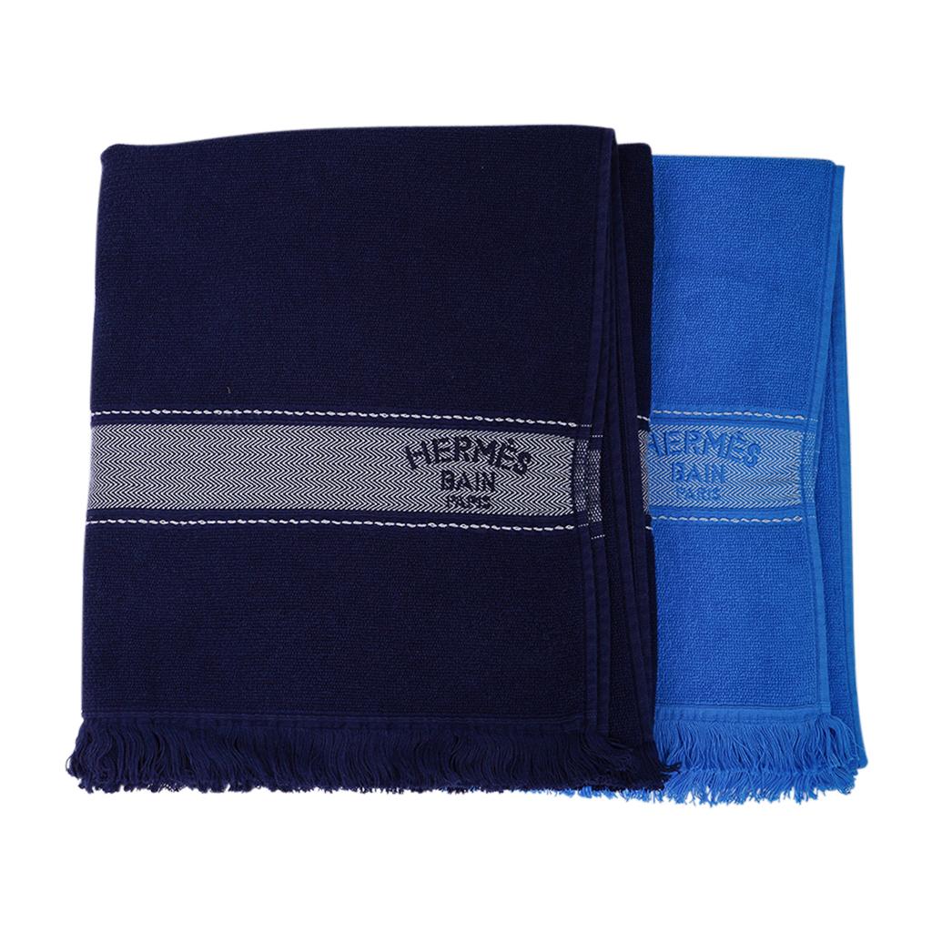 Hermes Yachting Beach Towel Bleu Mediterranee Small Model 5