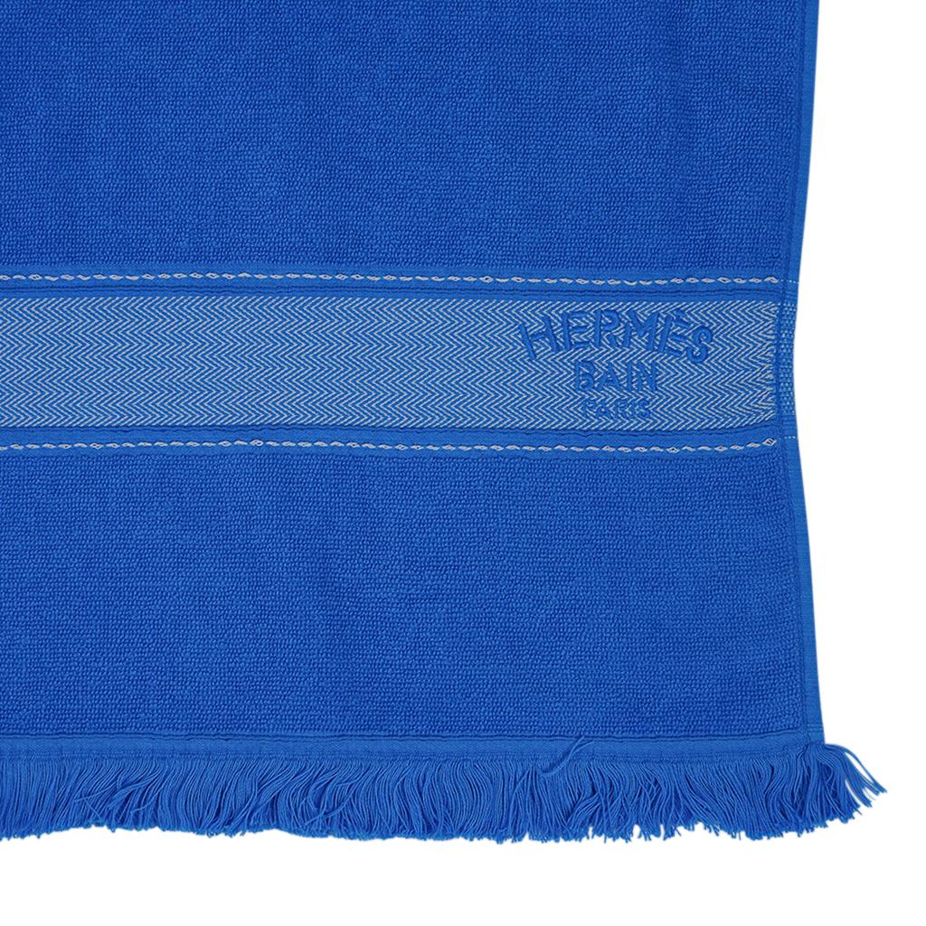 Hermes Yachting Beach Towel featured in Bleu Mediterranee.
Terry cloth with 