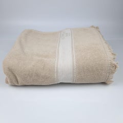 Serviette de plage en coton de zibeline Hermès, grand modèle