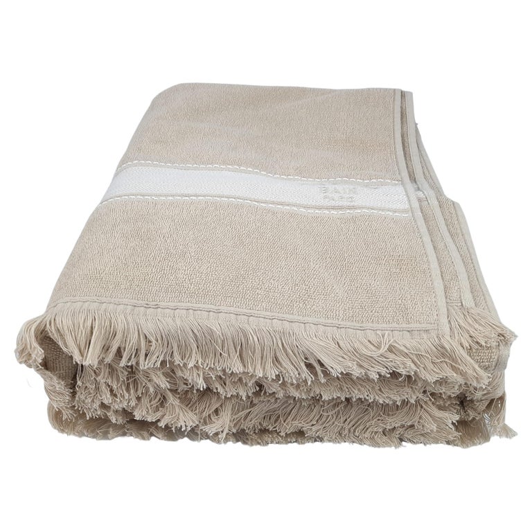 Hermes Yachting beach towel, large model Sable Cotton For Sale at 1stDibs