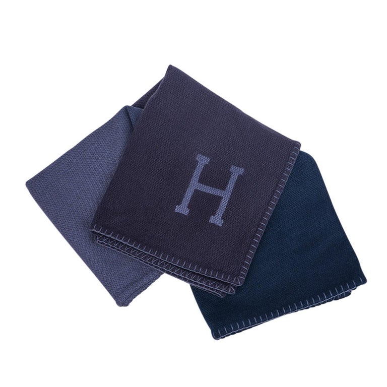 Coussin Hermès Yack'n'Dye 43 Cm - Gris Et Marron Ombré - Neuf