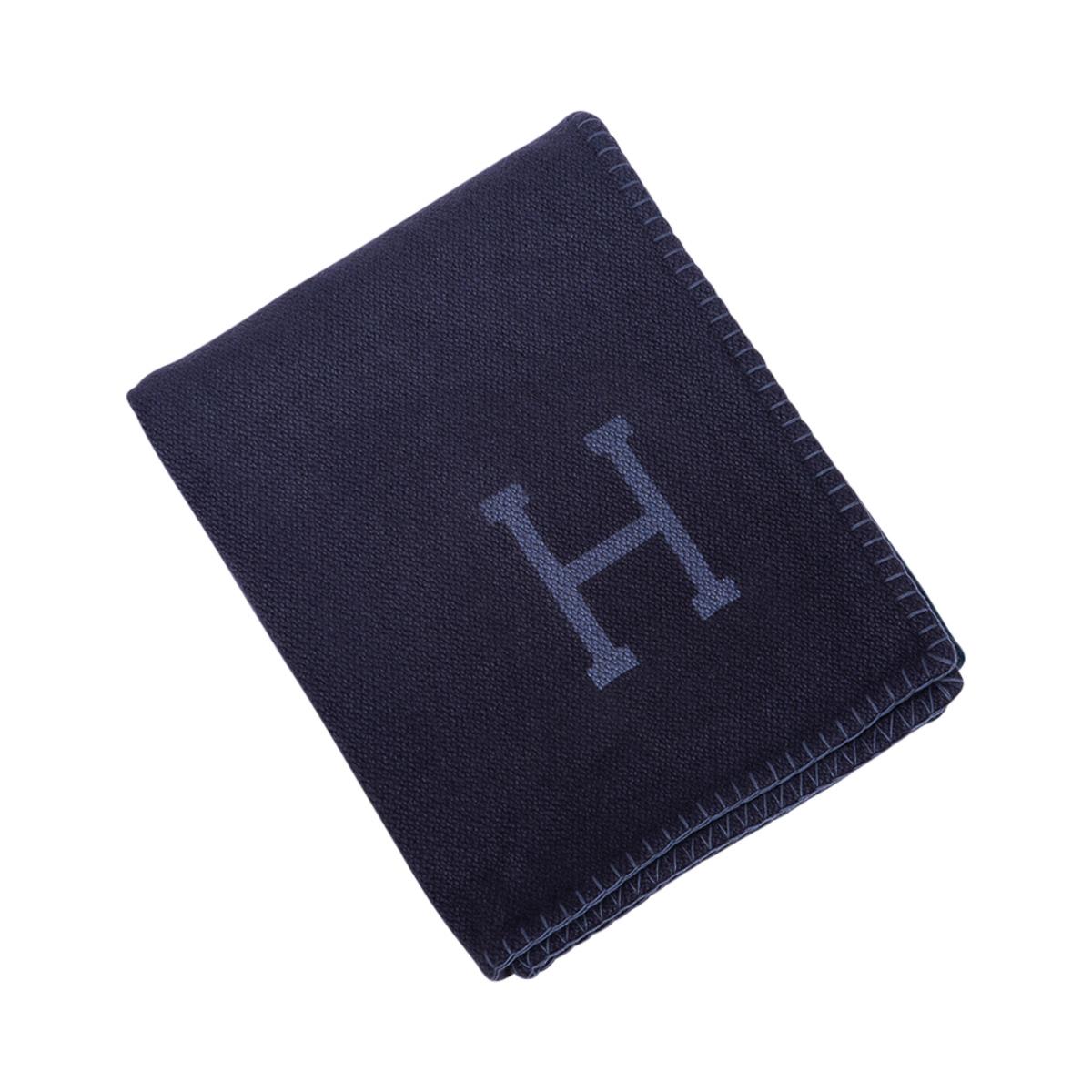 Hermes Yack 'n' Dye Ombre Blanket Anthracite 3