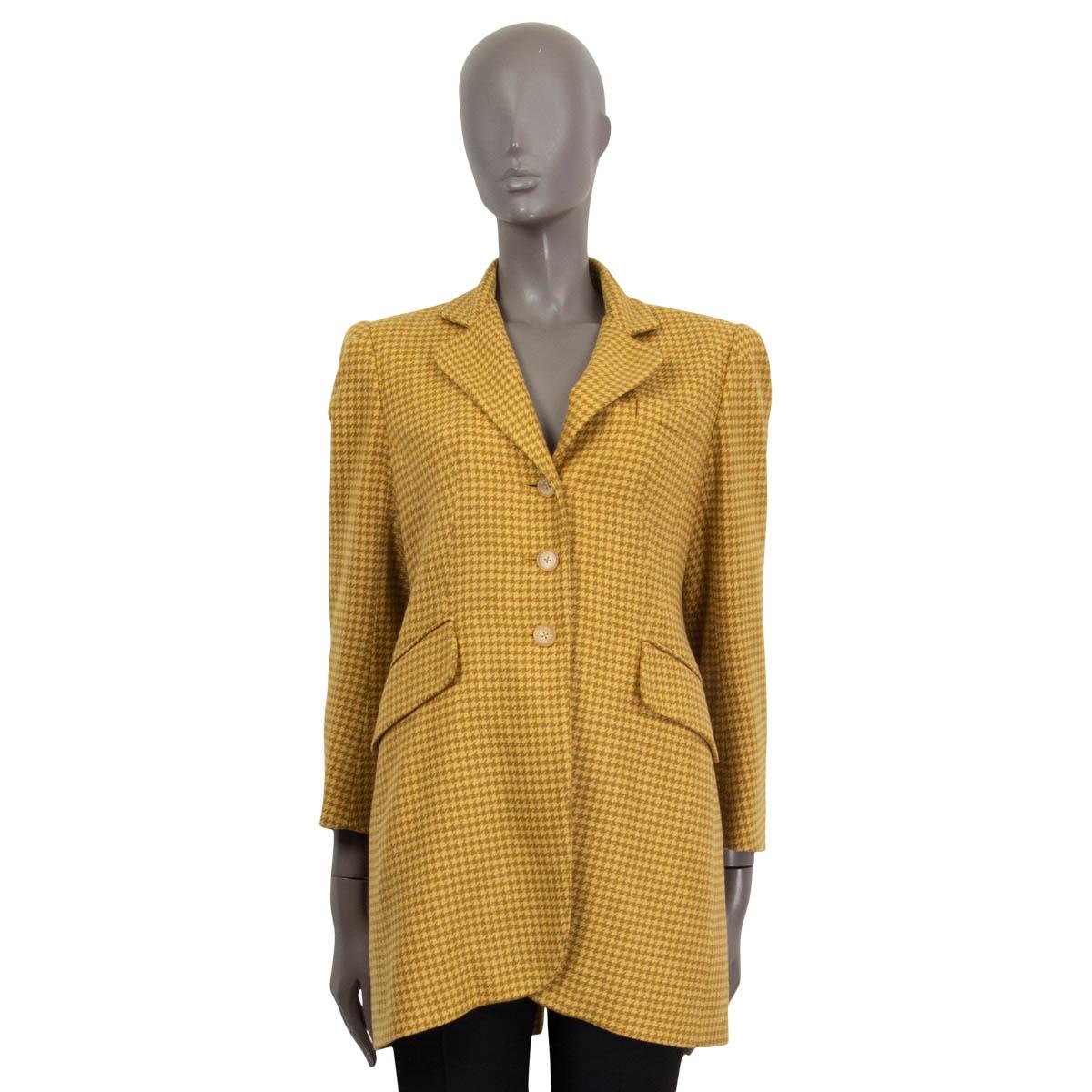yellow houndstooth blazer