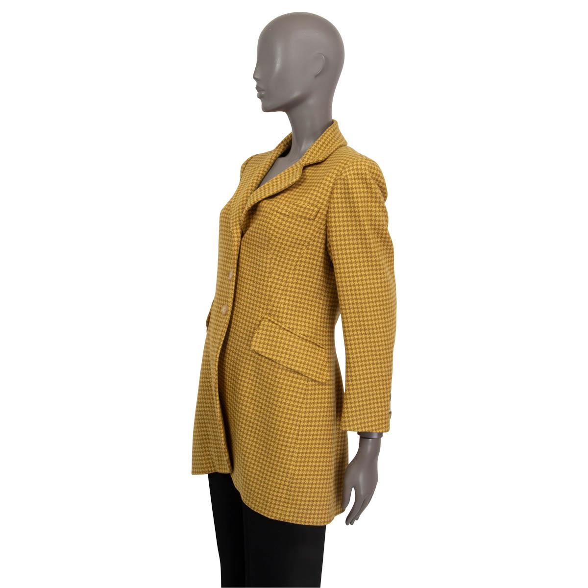 HERMES yellow and beige cashmere 