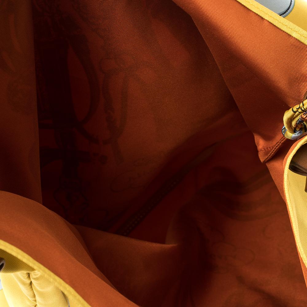 Hermès Yellow Brides de Gala Silk and Leather MM Silky City Bag 4