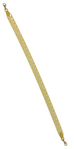 Hermès Yellow Canvas Sangle Cavale 25mm Yellow Swift Leather Short Bag Strap