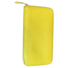 Hermès Yellow Epsom Leather Silk'In Classique Long wallet 2h520