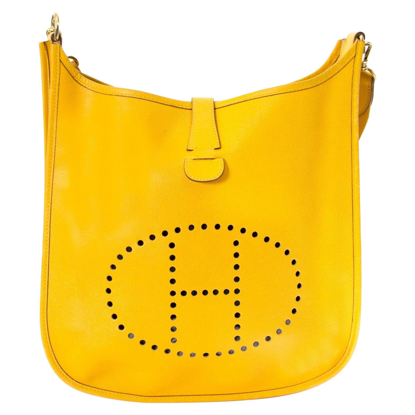 Hermès Yellow Evelyne III 33 Bag For 
