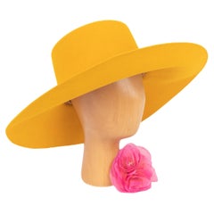 Hermès yellow felt hat Hermès yellow felt hat