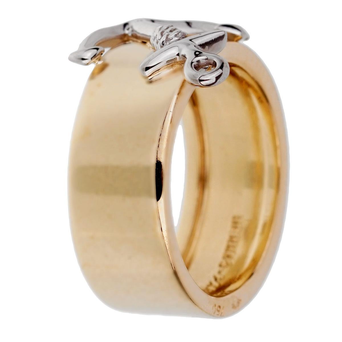 Anker-Ring aus Gelbgold von Hermes für Damen oder Herren im Angebot