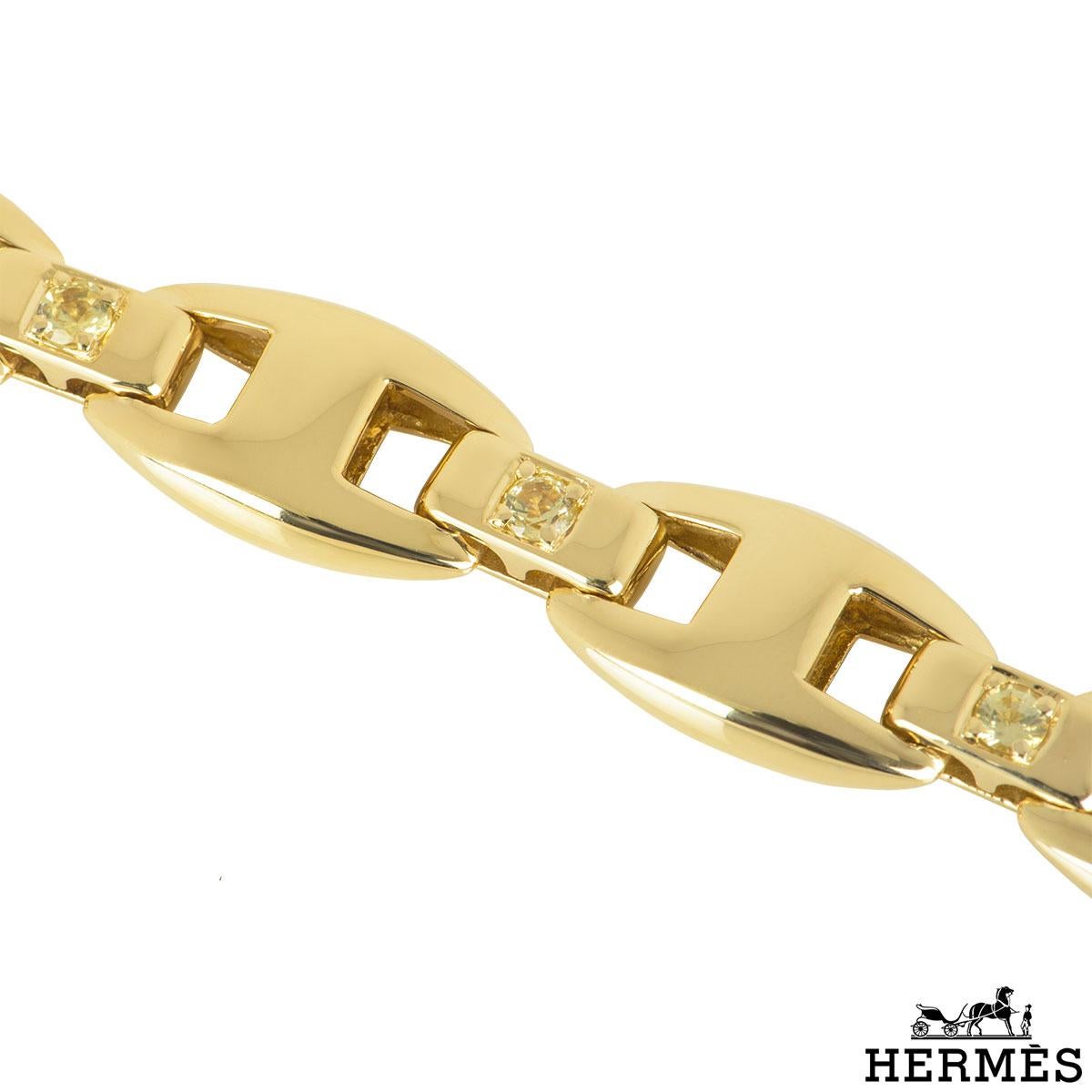 Hermès Yellow Gold and Diamond Set Bracelet In Excellent Condition In Mayfair, London, London