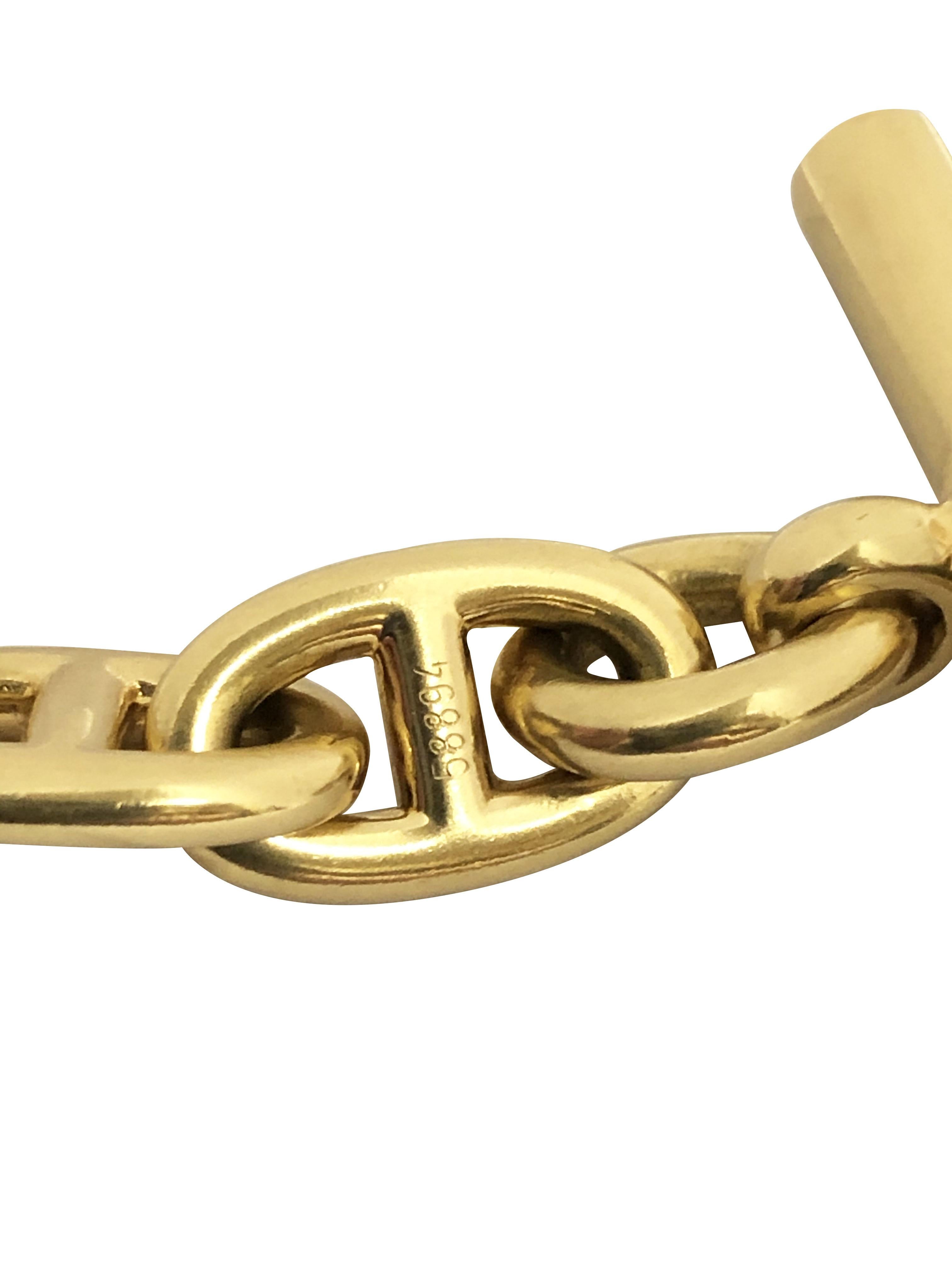 Hermes Gelbgold Chaine D' Ancre Armband 1