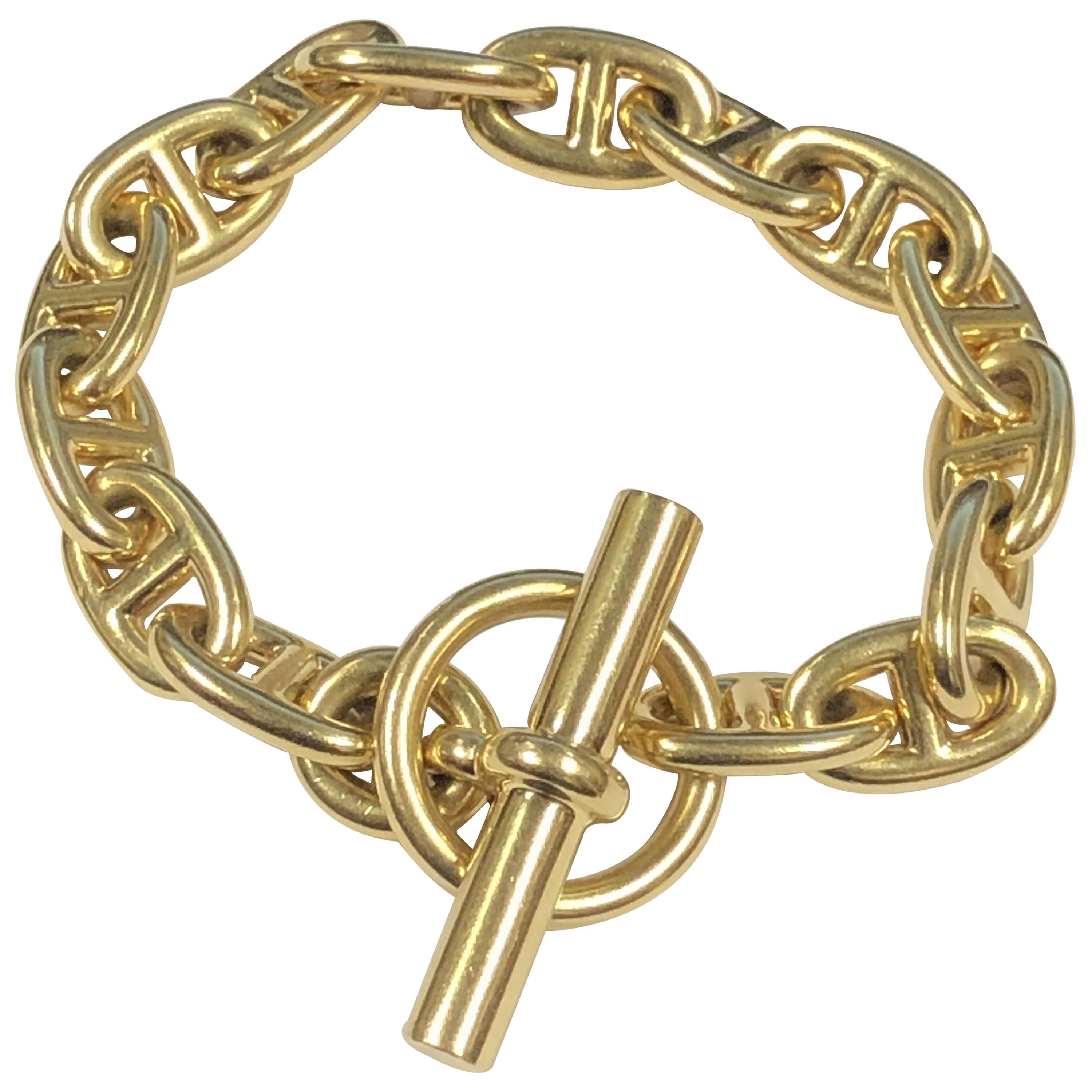 Hermes Yellow Gold Chaine D' Ancre Bracelet