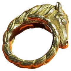 Hermès Yellow Gold Ring Horse Shaped