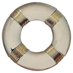 Hermès Yellow Grey Gold Pendant Buoy Shaped Rare