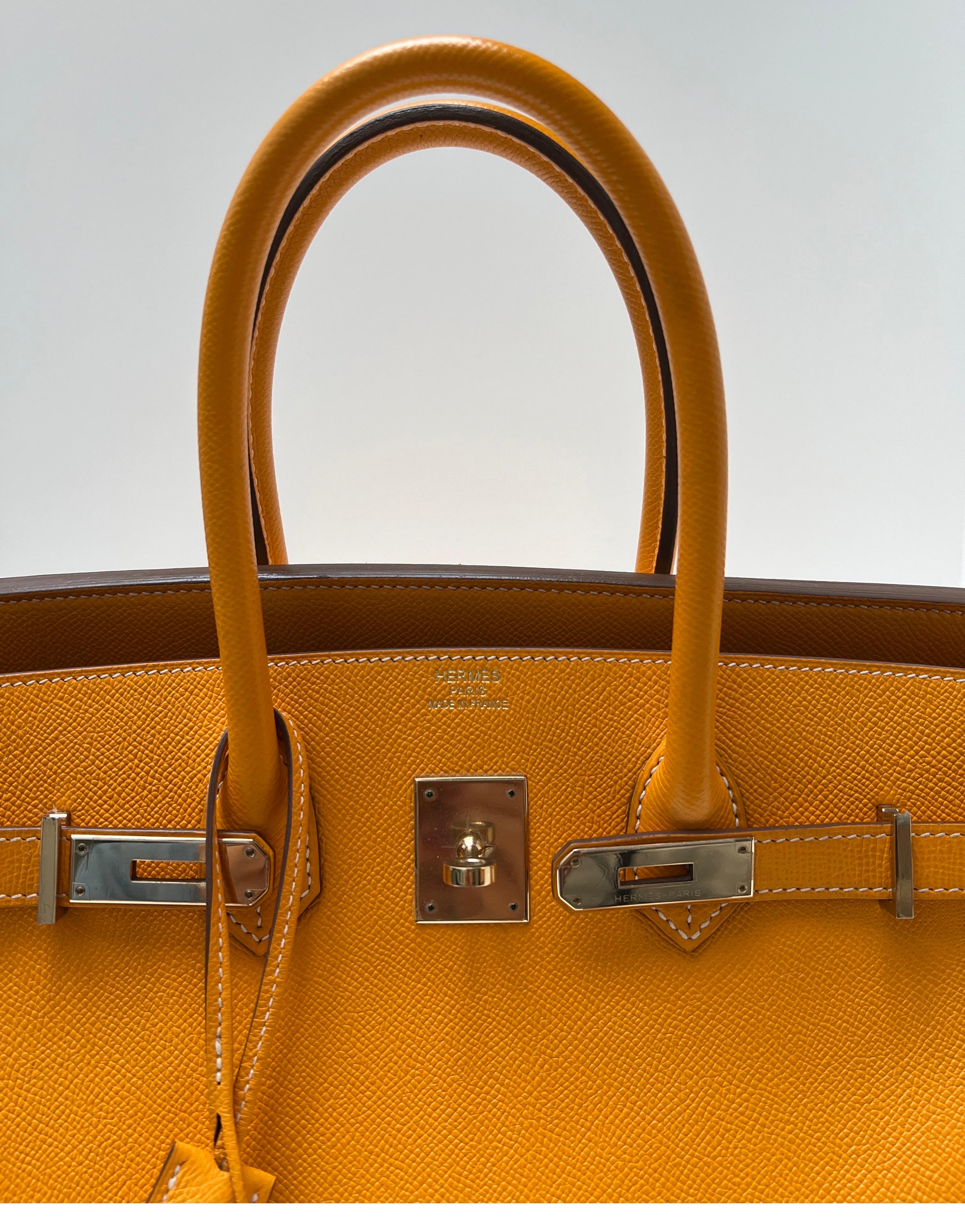 Hermes Yellow Jaune Birkin 35 Bag 7